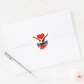 USA Love_ Ronde Sticker (Envelop)