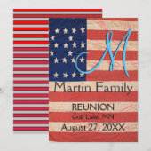 USA Loving Reunion Fab Kleurrijk Kaart (Voorkant / Achterkant)