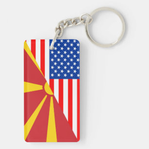 usa macedonië land halve vlag amerika sleutelhanger