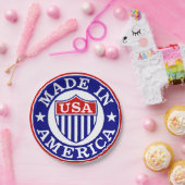 USA Made in America Logo Papieren Bordje (Feest)