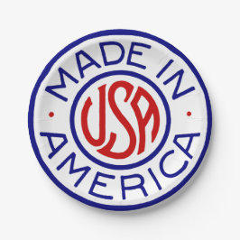  USA Made in America Logo Papieren Bordje