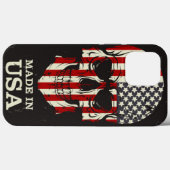 USA Made in the USA Skull iPhone Case Mate (Achterkant (horizontaal))