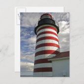 USA, Maine, Lubec. West Quoddy Head LIghthouse Briefkaart (Voorkant / Achterkant)