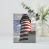 USA, Maine, Lubec. West Quoddy Head LIghthouse Briefkaart (Staand voorkant)