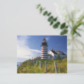 USA, Maine, Lubec. West Quoddy Head Lighthouse Briefkaart (Staand voorkant)