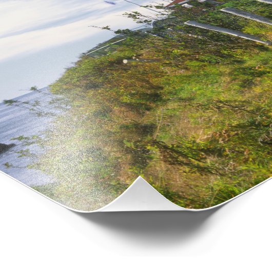 USA, Maine, Lubec. West Quoddy Head Lighthouse Foto Afdruk (Hoek)