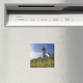 USA, Maine, Lubec. West Quoddy Head Lighthouse Magneet (Insitu (Vaatwasser))