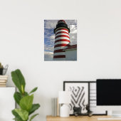 USA, Maine, Lubec. West Quoddy Head LIghthouse Poster (Thuiskantoor)