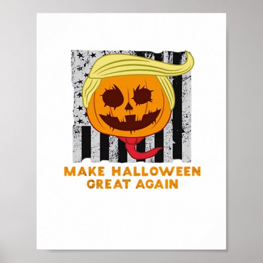 USA Make Halloween Great Again Grappige Klassieker Poster (Voorkant)