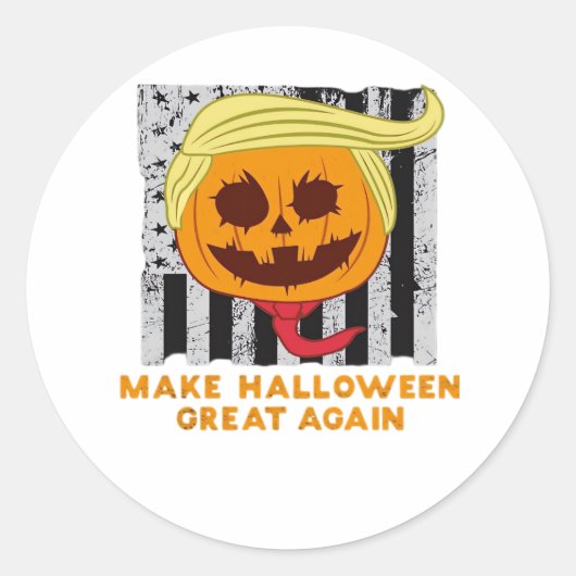 USA Make Halloween Great Again Grappige Klassieker Ronde Sticker (Voorkant)