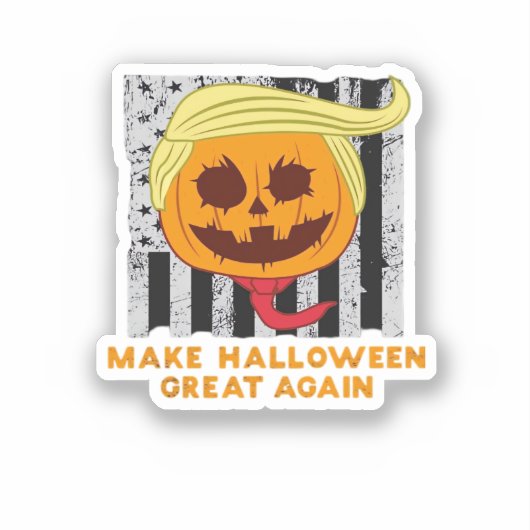 USA Make Halloween Great Again Grappige Klassieker Sticker (Voorkant)