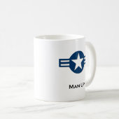 USA Man Omhoog blauw Koffiemok (Voorkant rechts)