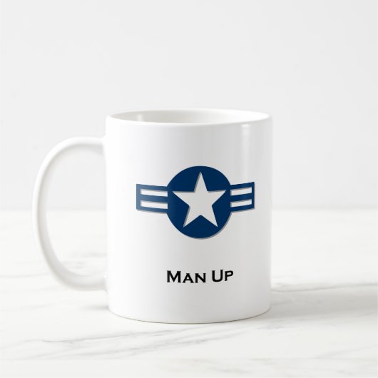 USA Man Omhoog blauw Koffiemok (Links)