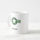 USA Man Up Green Koffiemok (Voorkant links)