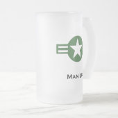 USA Man Up Green Matglas Bierpul (Voorkant rechts)