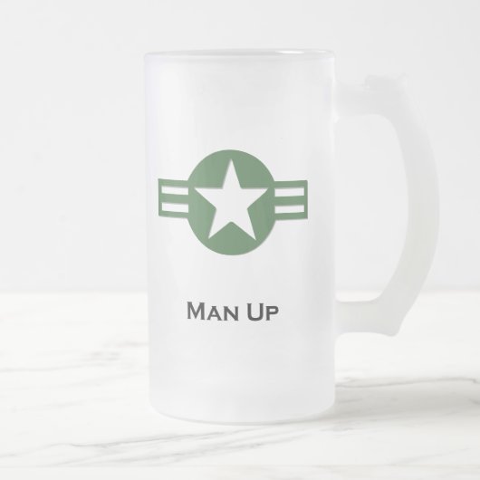 USA Man Up Green Matglas Bierpul (Rechts)
