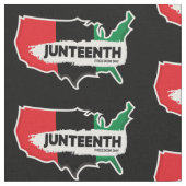 USA Map Junetetiende Freedom Day Stof (Close Up)