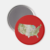 USA Map Magnet (Voorkant / Achterkant)