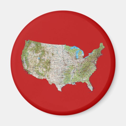 USA Map Magnet (Voorkant)