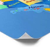 USA MAP watercolor artwork Poster (Hoek)