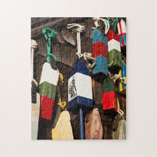 USA, Massachusetts, Gloucester, Lobster Buoys 2 Legpuzzel (Verticaal)