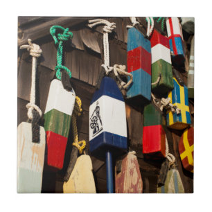 USA, Massachusetts, Gloucester, Lobster Buoys 2 Tegeltje