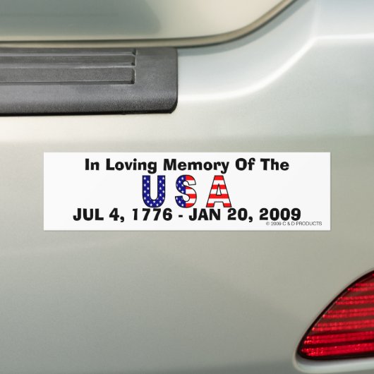 USA Memory Bumpersticker (Op auto)