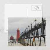 USA, Michigan, Lake Michigan Shore, Grand Haven: Briefkaart (Voorkant / Achterkant)