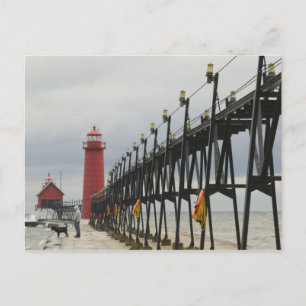 USA, Michigan, Lake Michigan Shore, Grand Haven: Briefkaart