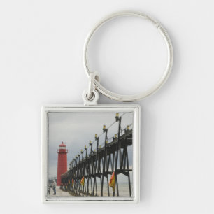 USA, Michigan, Lake Michigan Shore, Grand Haven: Sleutelhanger