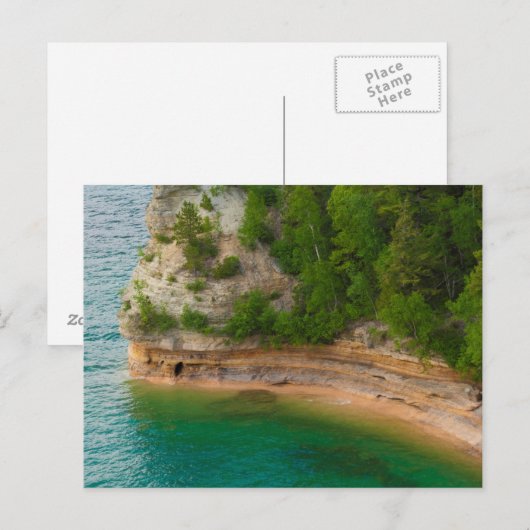 USA, Michigan. Miner's Castle Rock Training Briefkaart (Voorkant / Achterkant)