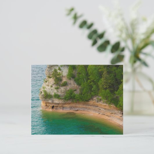 USA, Michigan. Miner's Castle Rock Training Briefkaart (Staand voorkant)