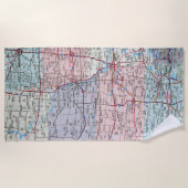 USA Midwest Map  Strandlaken (Voorkant)