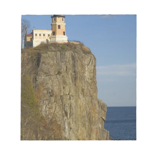 USA, Minnesota. Split Rock Lighthouse on Lake Notitieblok (Voorkant)