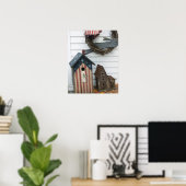 USA, Missouri, Herman: Patriottische Birdhouses, Poster (Thuiskantoor)