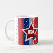 USA Monogram Americana Patriottisch Koffiemok (Links)