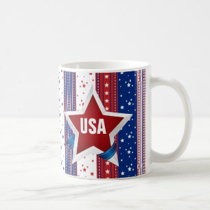 USA Monogram Americana Patriottisch Koffiemok
