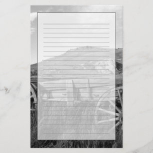 USA, Montana, Bannack State Park Oude wagen gemaak Briefpapier