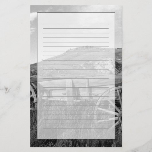 USA, Montana, Bannack State Park Oude wagen gemaak Briefpapier (Voorkant)