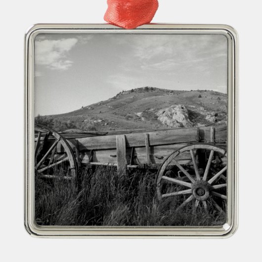 USA, Montana, Bannack State Park Oude wagen gemaak Metalen Ornament (Voorkant)