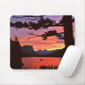 USA, Montana, Glacier National Park. Landschap Muismat (Met muis)