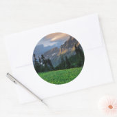 USA, Montana, Glacier National Park, Logan Pass Ronde Sticker (Envelop)