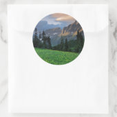 USA, Montana, Glacier National Park, Logan Pass Ronde Sticker (Tas)