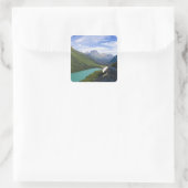 USA, Montana, Glacier National Park, Mountain Vierkante Sticker (Tas)