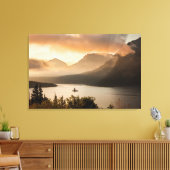 USA, Montana, Glacier National Park. Sunrise Canvas Afdruk (Insitu (Woonkamer))