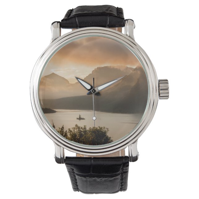 USA, Montana, Glacier National Park. Sunrise Horloge (Voorkant)
