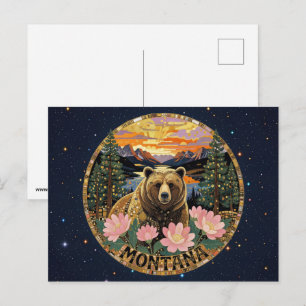 USA Montana staatssymbolen Briefkaart