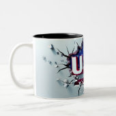 USA Mug, 4th of July Mug, Independence Day Tweekleurige Koffiemok (Links)