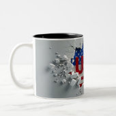 USA Mug, 4th of July Mug, Independence Day Tweekleurige Koffiemok (Links)