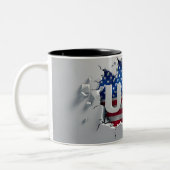 USA Mug, 4th of July Mug, Independence Day Tweekleurige Koffiemok (Links)